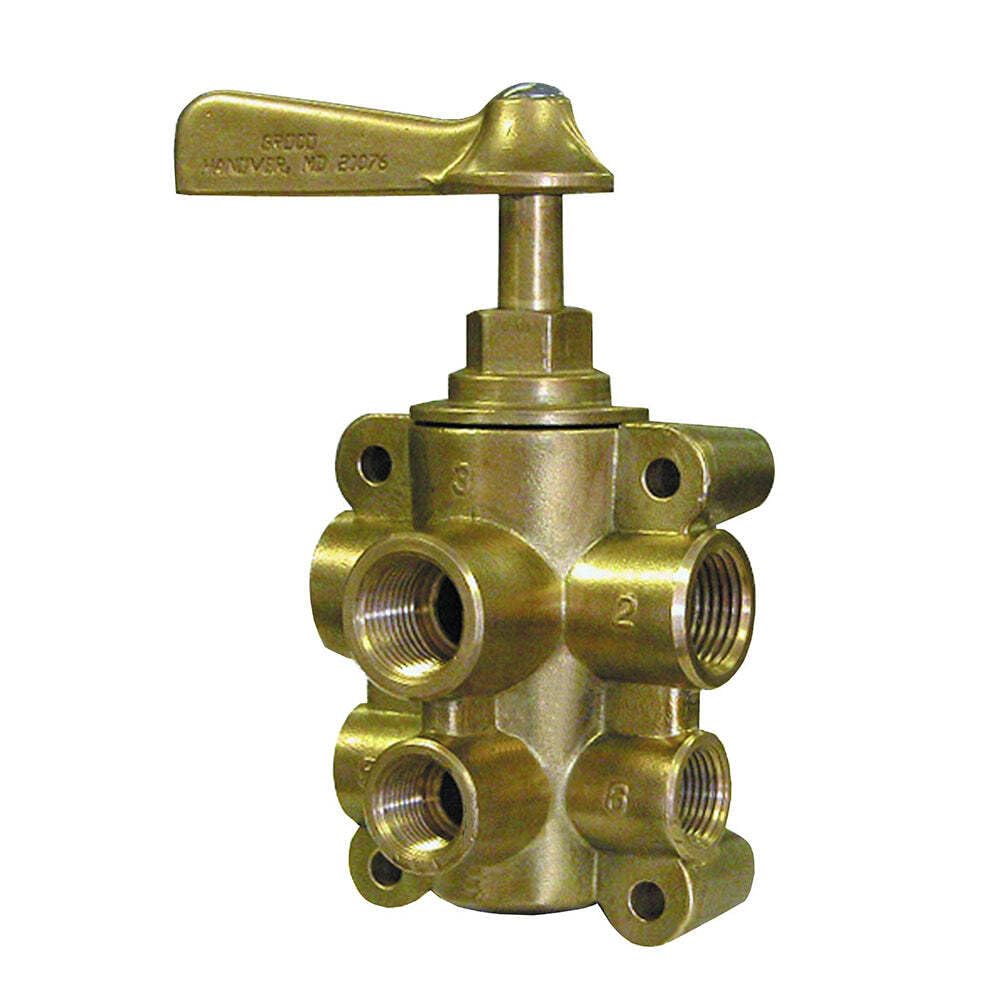 Amazon.com: GROCO 6-Port NPT Bronze Fuel Valve 1/2 Main - 3/8